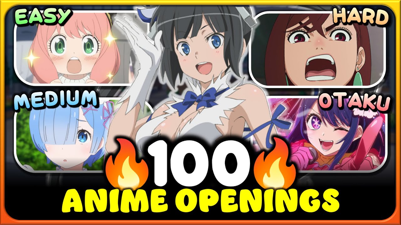 🔥 ANIME OPENING QUIZ: VERY EASY ➜ IMPOSSIBLE 【BANGERS ONLY】 – Can you guess ALL 100 OPENINGS?!