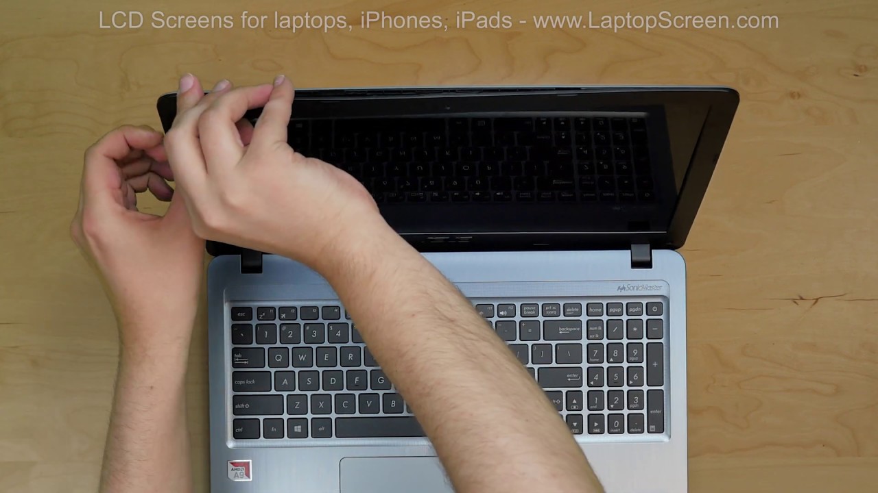 ASUS laptop screen replacement tutorial. ASUS X540B LCD installation step-by-step instructions.