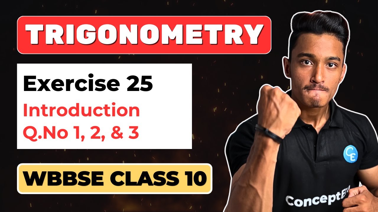 Lec 01 CH25 | Application of Trigonometry: Height and Distance | Ex 25 Q.No 1, 2, & 3