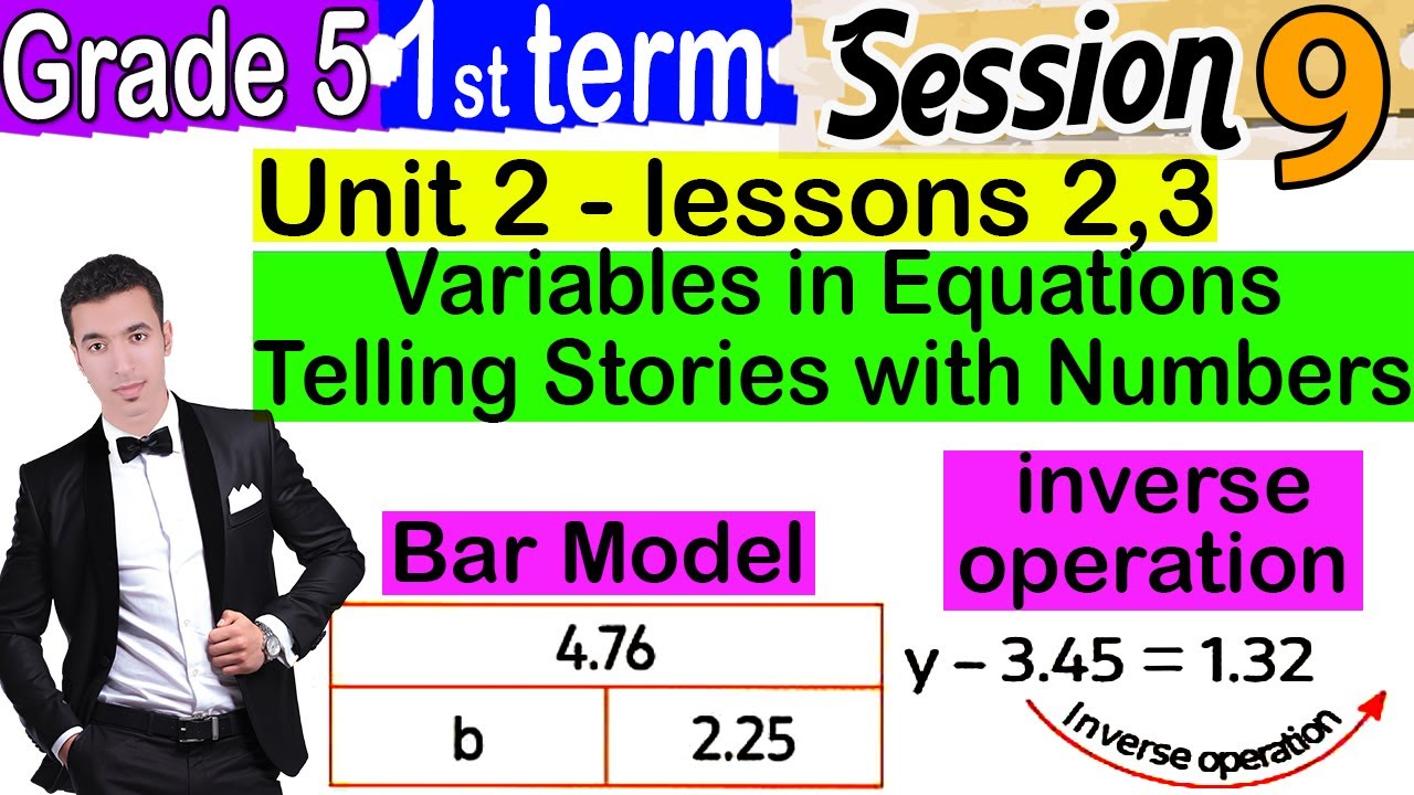 Variables in Equations - Telling Stories with Numbers - Grade 5 - 1st term -Session 9