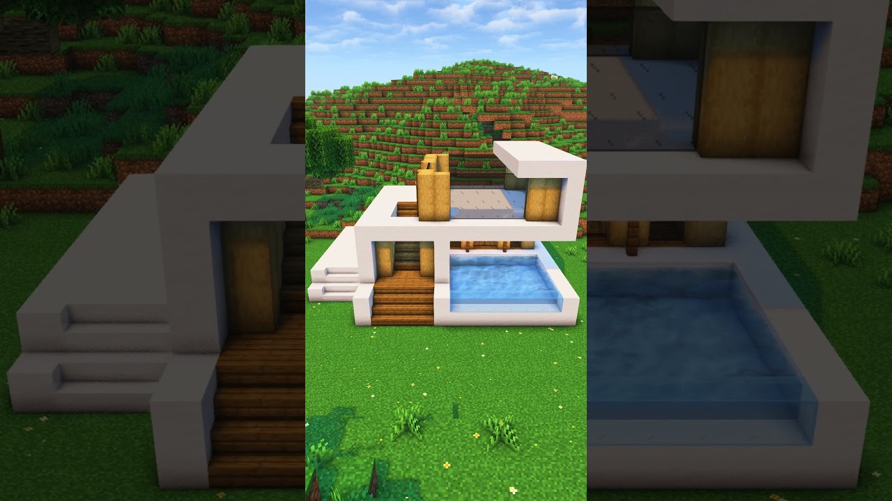 MODERN HOUSE | Tutorial Minecraft #shorts