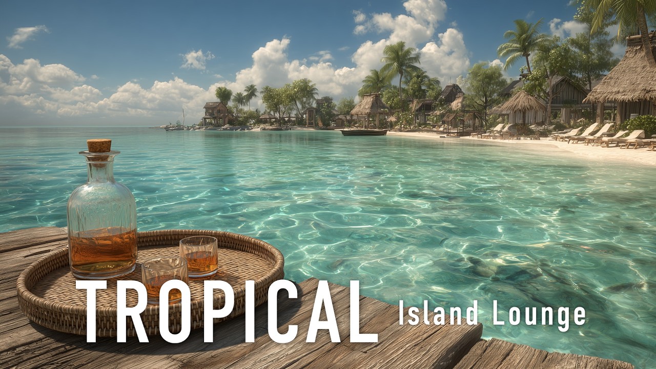 Tropical Island Lounge 🌴 Bright Ocean Chillout for a Slow Afternoon ☀️【4K UHD】
