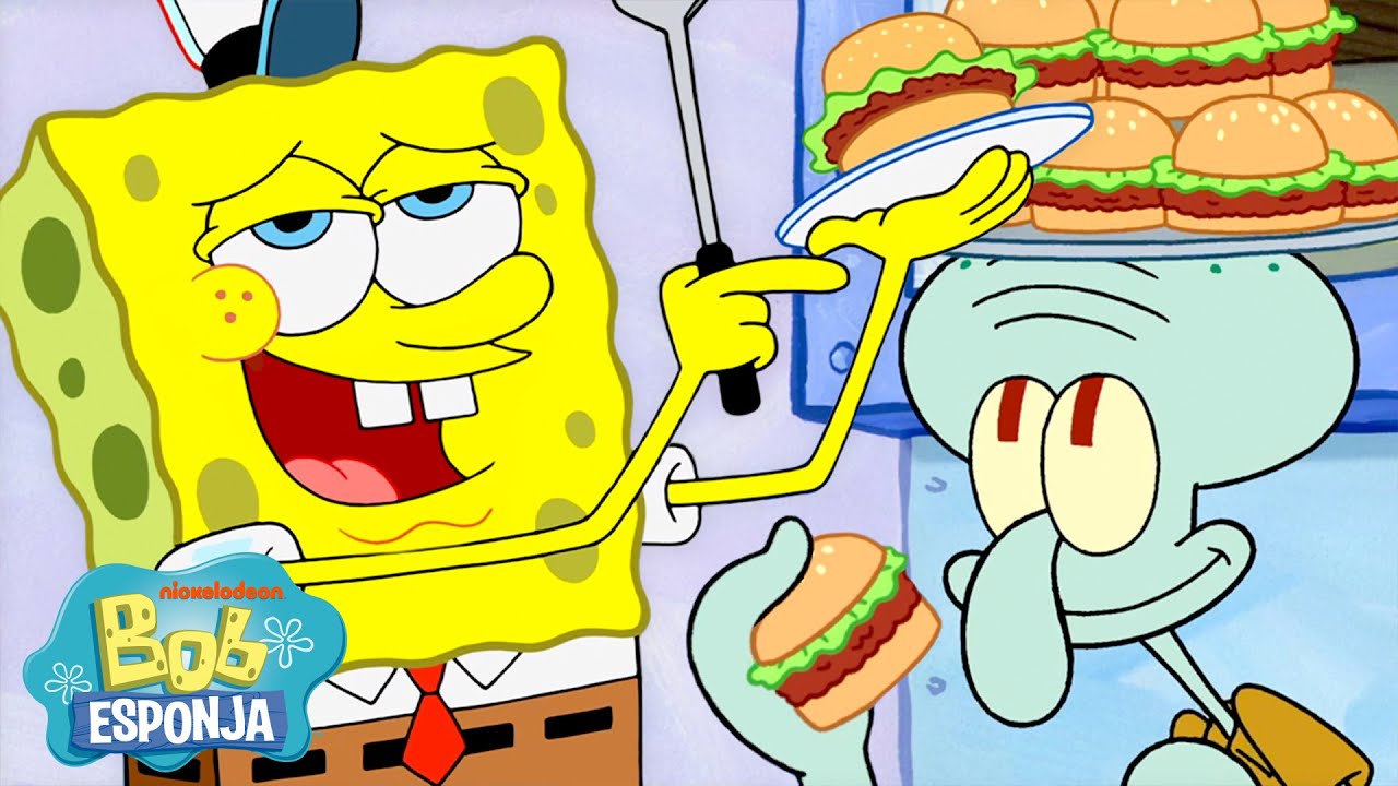 Bob Esponja | 60 MINUTOS de SpongeBob no Siri Cascudo! 🍔 | Bob Esponja em Português