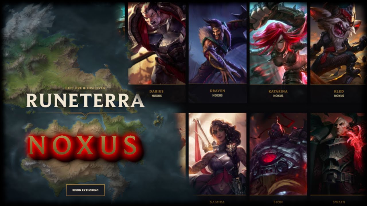League Of Legends | Runeterra Interactive Map Explore - NOXUS!