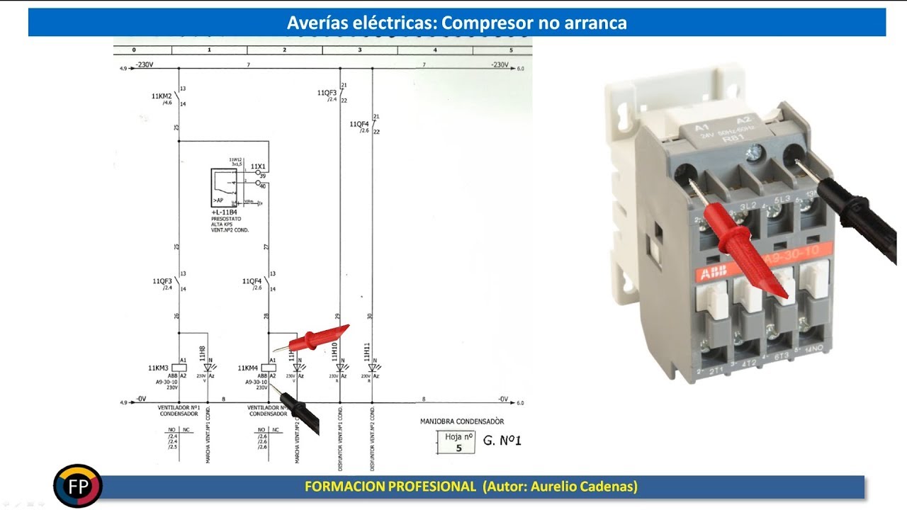 Averias electricas en refrigeracion.Compresor parado por alta presión (Clase 183: )