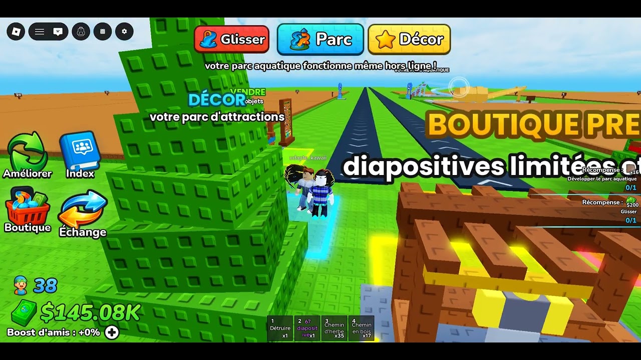 parti deux jeu crée un parc aquatique