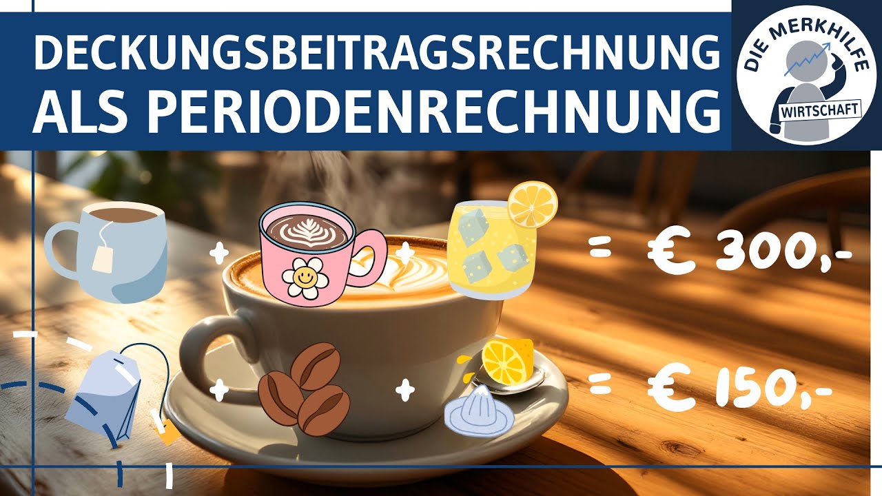 Deckungsbeitragsrechnung als Periodenrechnung - Beispiel Berechnung Betriebsgewinn & Break-even
