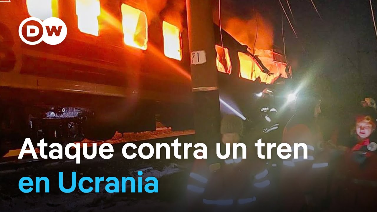 Ucrania reporta cinco muertos tras ser atacado un tren