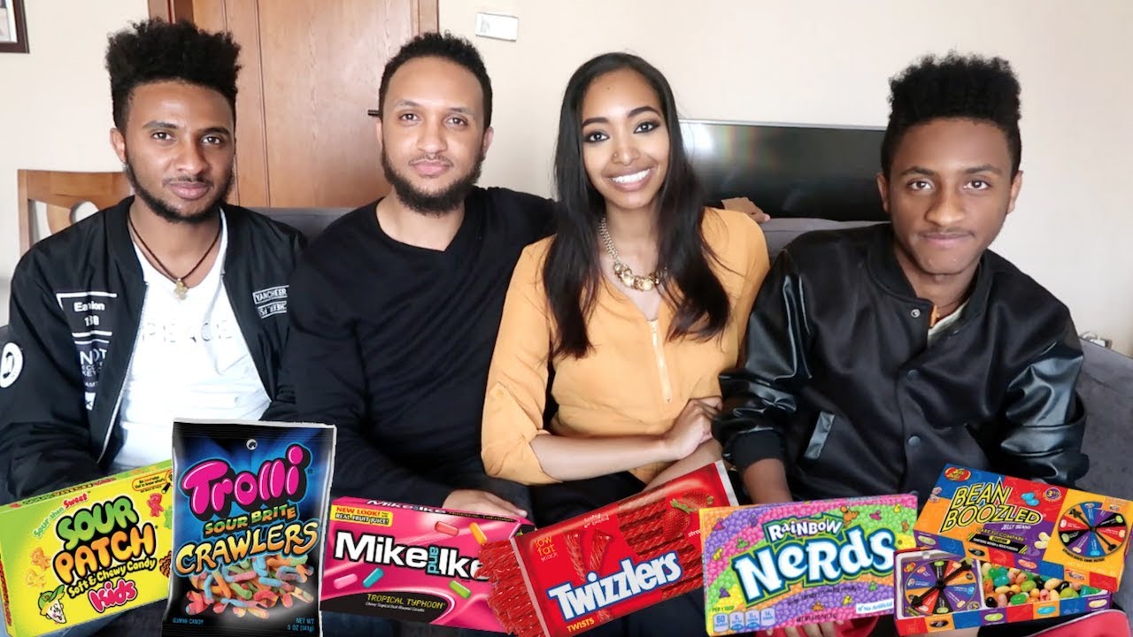 Ethiopia Vlog 12 Ethiopians Try American Candy For The First Time 😂  | Amena and Elias