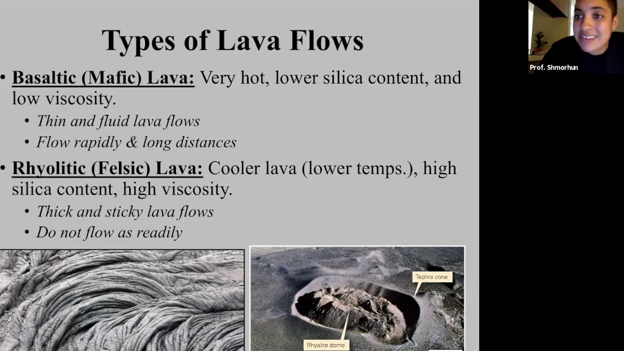 Silica Content & Types of Lava Flows
