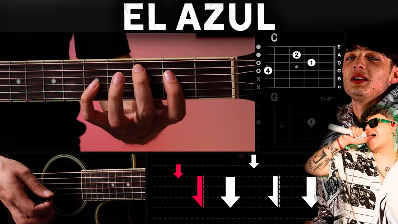 El Azul - Peso Pluma x Junior H - GUITARRA Tutorial | Acordes