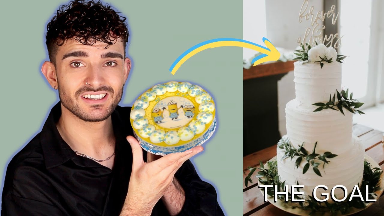 Turning a CHEAP Grocery Store Cake into a Wedding Cake