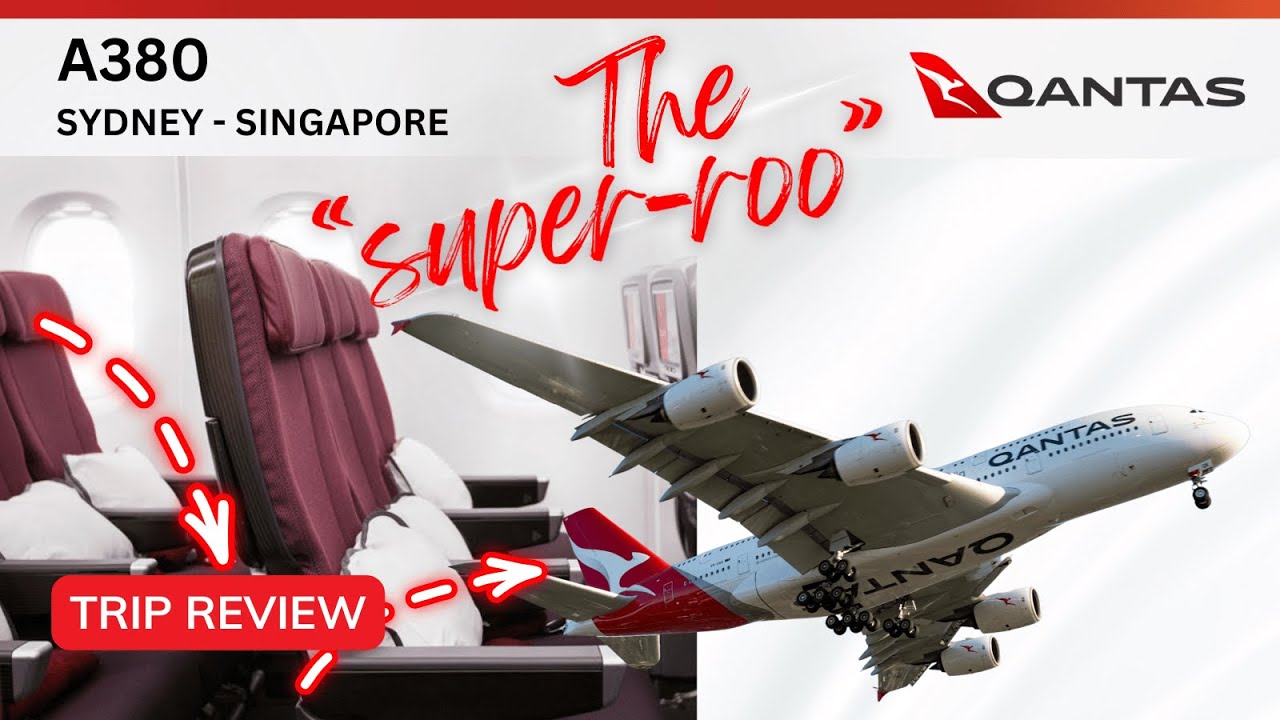 Полет на Super Roo! Qantas Сидней — Сингапур | Обзор поездки на A380 в экономическом классе
