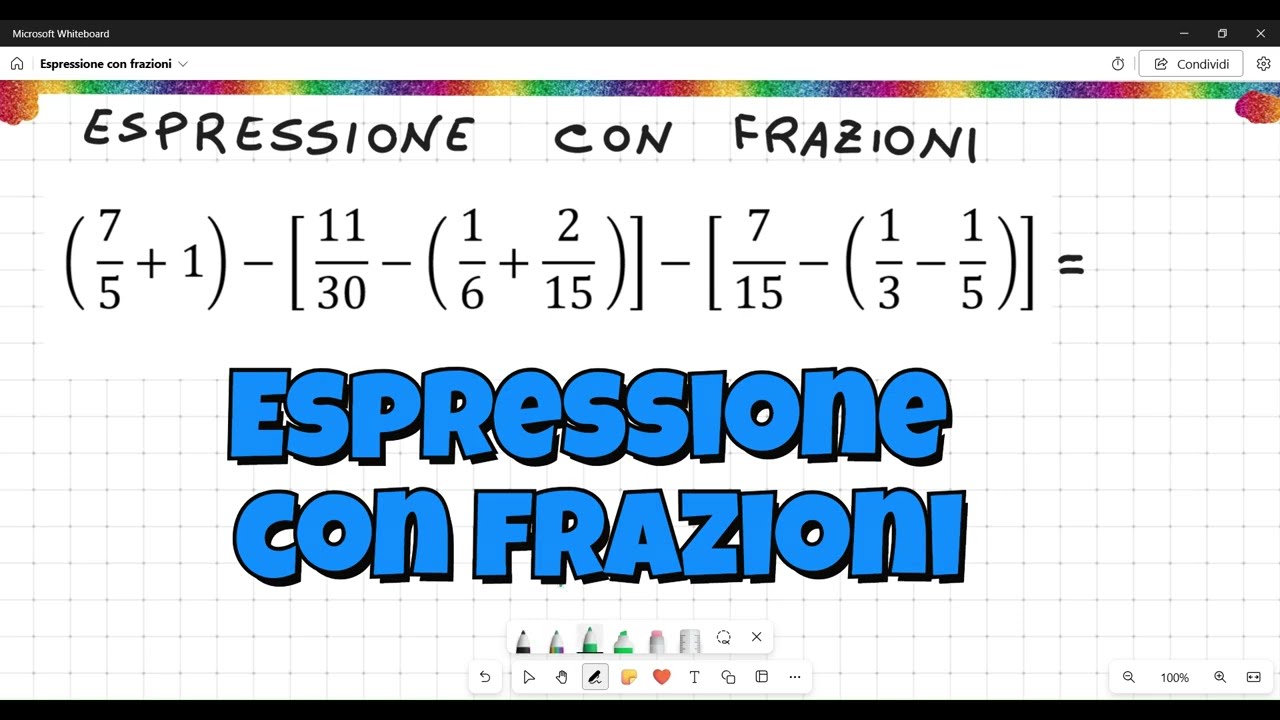 Espressione con frazioni #espressione