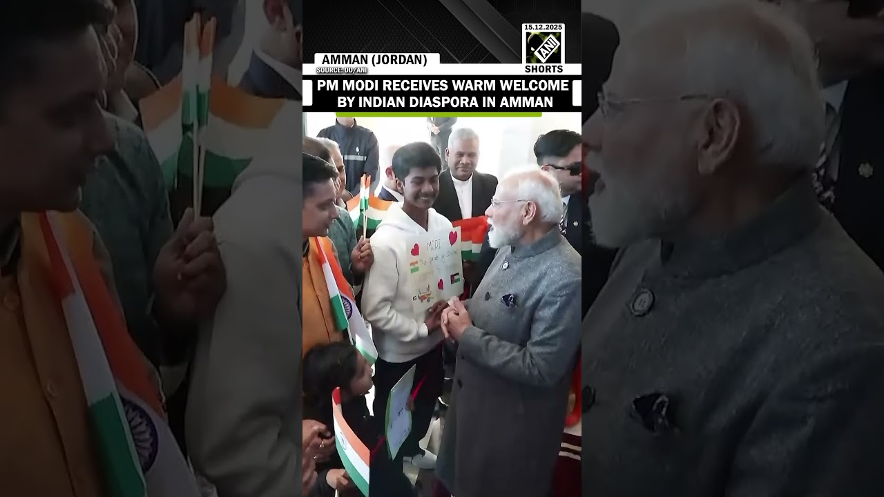 PM Modi receives warm welcome by Indian diaspora in Amman, Jordan