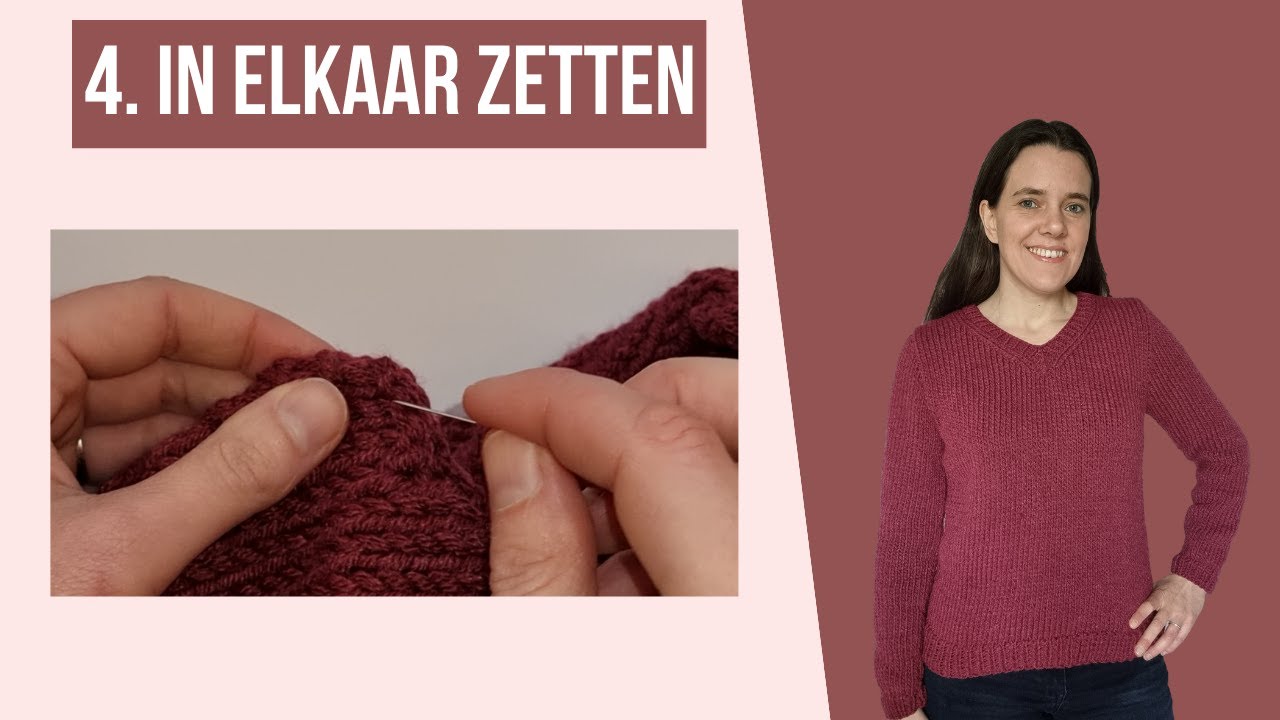 Zo zet je je trui in elkaar! Gebruik speciale steken voor bijna onzichtbare naden.