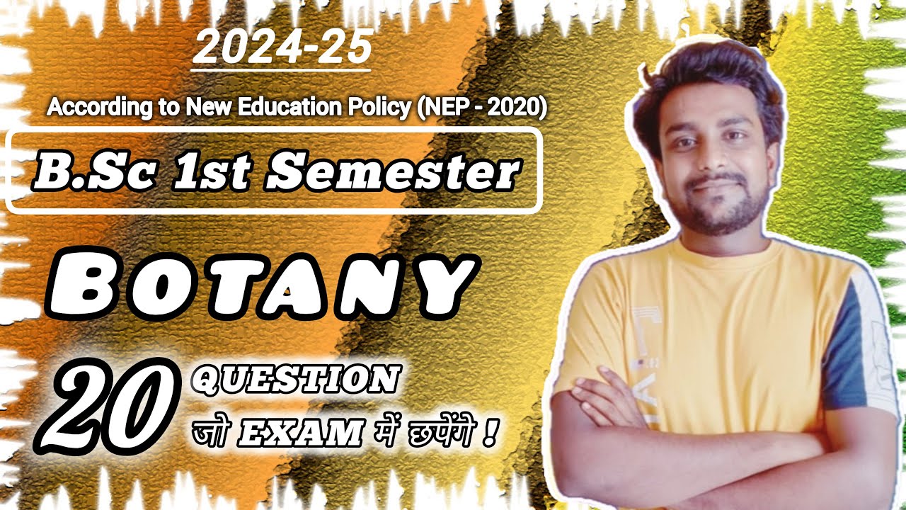 B.Sc 1st Semester Botany Important  Questions 2024-25