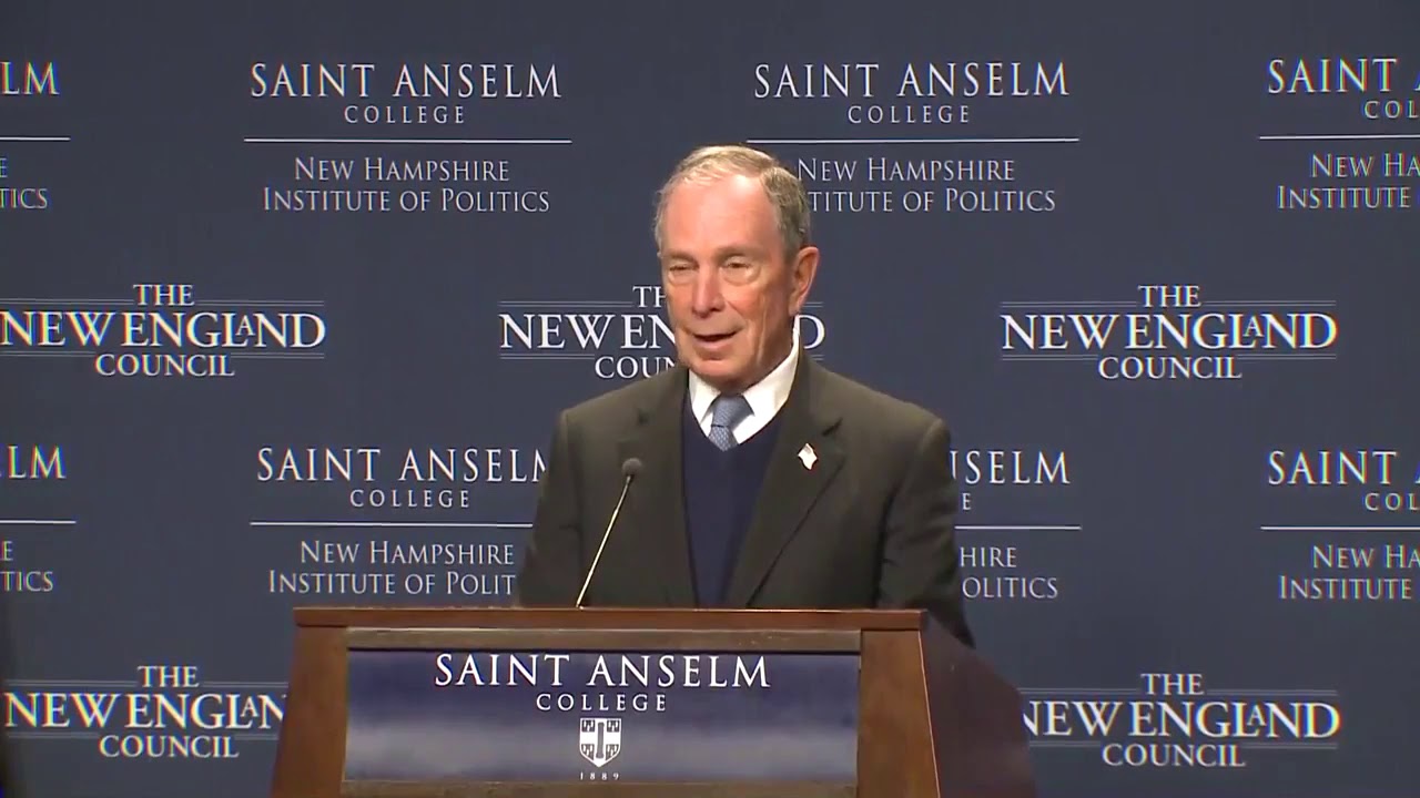 Raw video: Michael Bloomberg delivers remarks at Saint Anselm College
