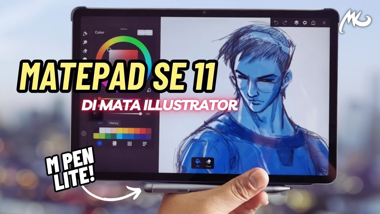 Matepad SE11 di mata Illustrator