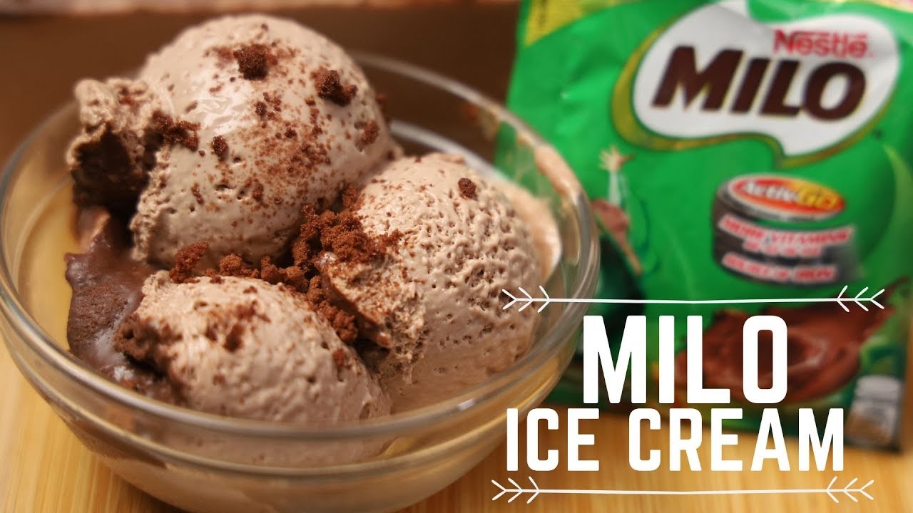 Milo Ice Cream ( 3 Ingredient Recipe ) - Homemade Ice Cream Recipe