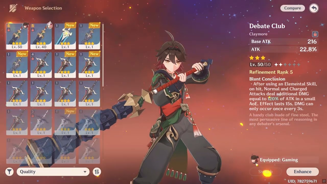 Genshin Impact Liyue Geoculus #0008 (Gunyn Forest) - Domain & Free 3🌟Skyward Greatsword