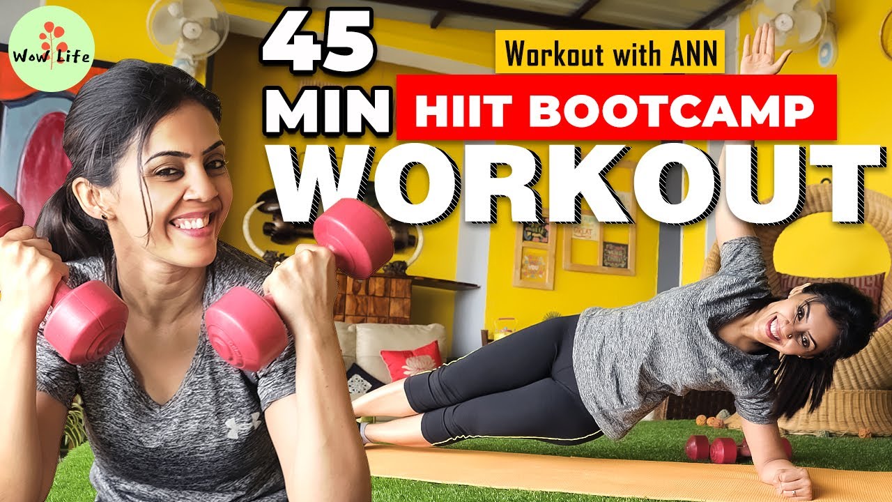 45 Minute HIIT Bootcamp Workout | Burn Fat, Lose Weight & Improve Cardio Strength | Workout With Ann
