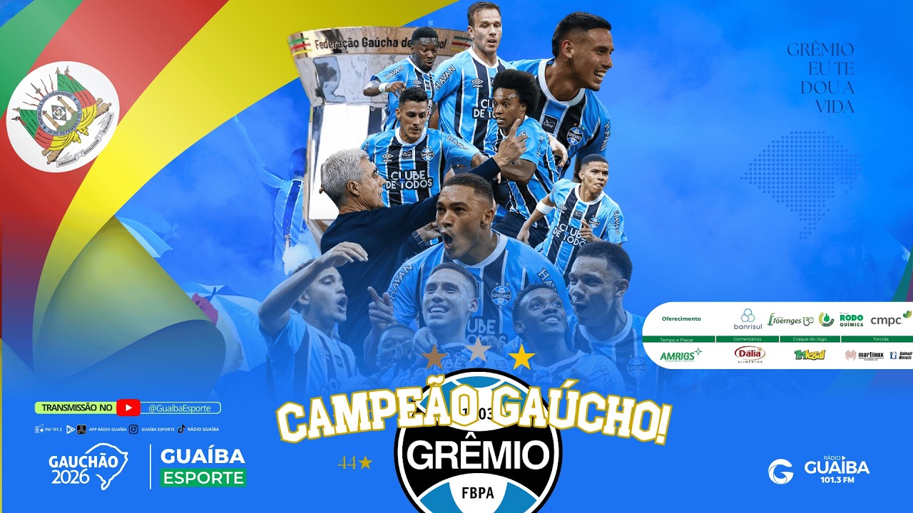 AO VIVO: INTERNACIONAL X GRÊMIO | GRE-NAL 451 | FINAL DO GAÚCHÃO 2026 | FUTEBOL GUAÍBA