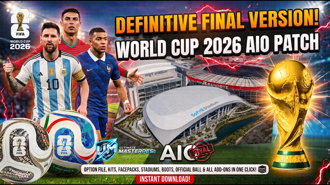 Мод AIO для Чемпионата мира 2026 для PES 2021 и FL26 | Всё необходимое в ОДНОМ ПАКЕТЕ!