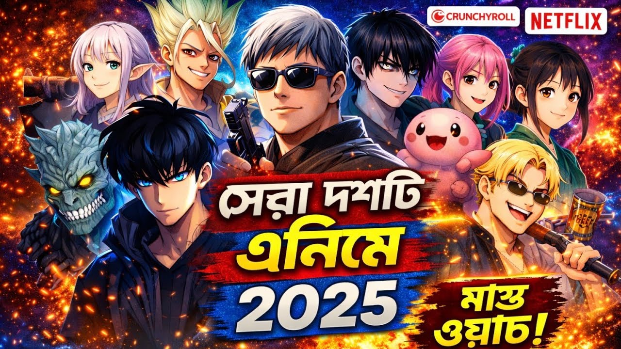 ২০২৫ এর সেরা ১০টি Anime Series 🔥| Must Watch Anime 2025 | West Bengal | Jhargram | Top 10 anime 2025