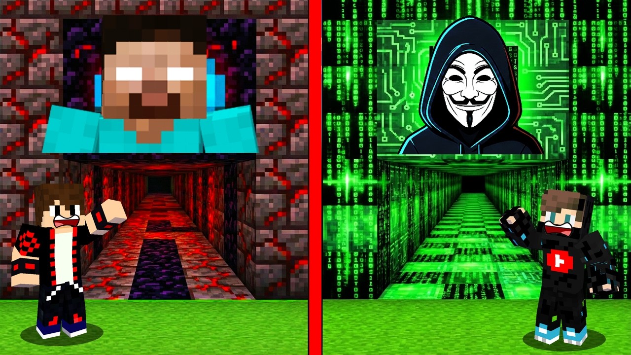 ماين كرافت : حـرب كهف الحظ ولكن كهف الهكـر ضد كهف الهيروبراين !!؟ 🔥😱