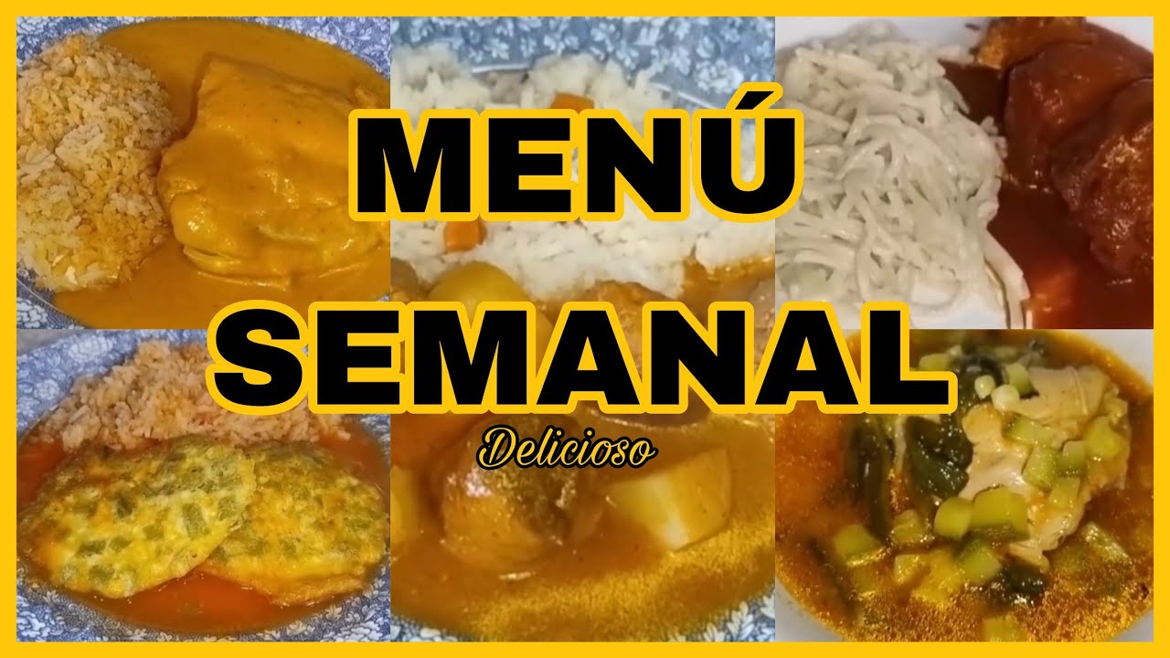 MENÚ SEMANAL Recetas Muy Ricas #viral #parati #fyp #cocina 