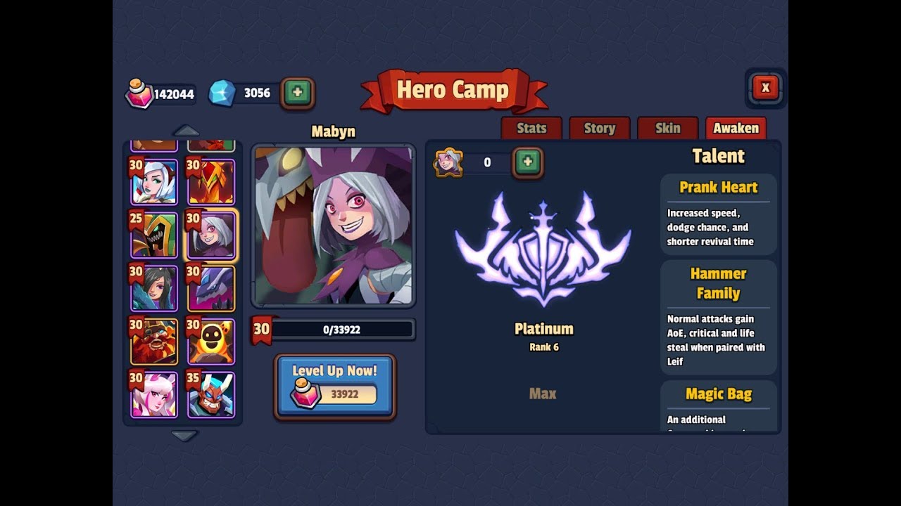 Realm Defense Awaken. Mabyn unlock Platinum, rank 6, 5 items in tournament. TD Games.