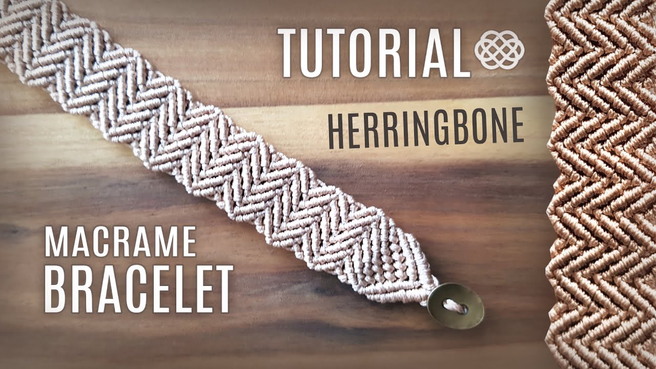 Herringbone Bracelet DIY Macrame Chevron Pattern