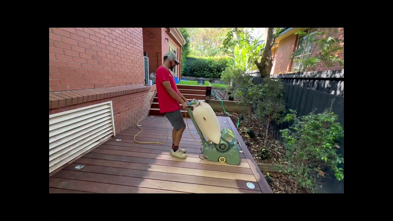 Sanding & polishing - Merbau Deck