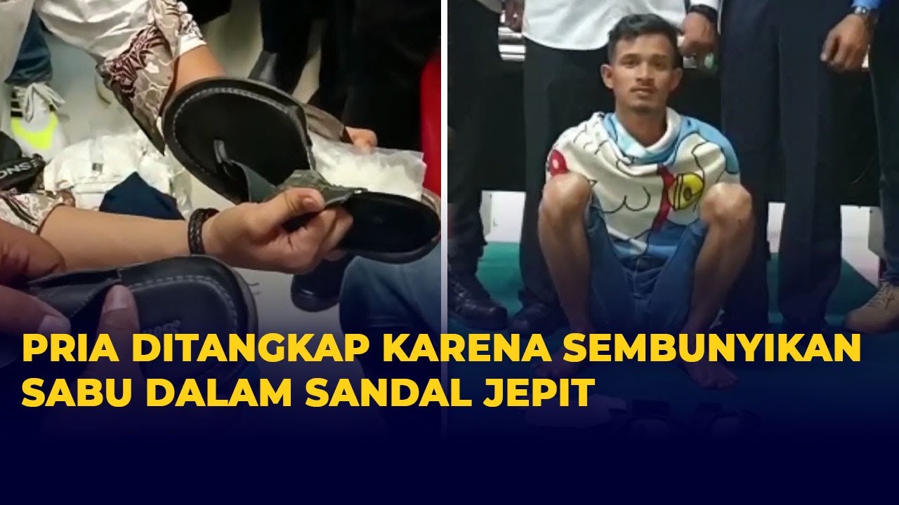 Sembunyikan Sabu di Dalam Sandal Jepit, Pria Asal Aceh Diciduk Petugas di Bangka Belitung