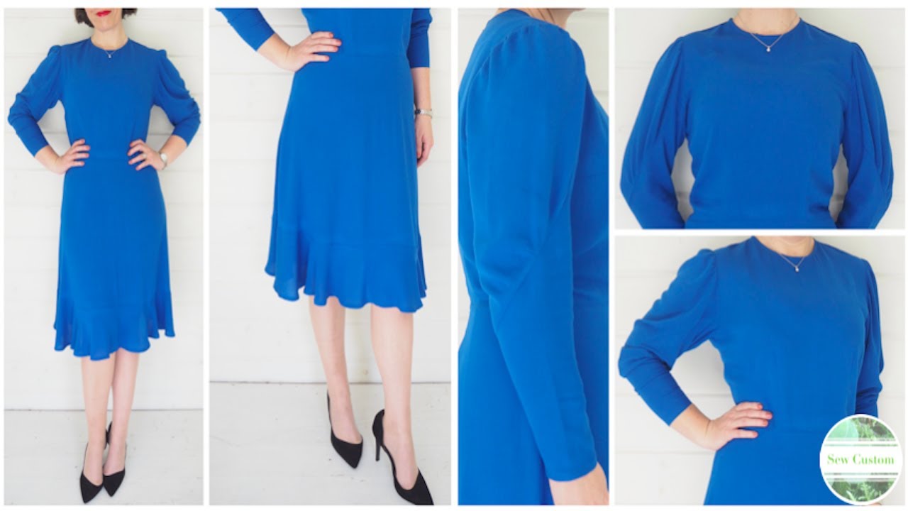 How I Sewed my Basic Shift Dress with Puff Sleeve and Flounced Hem