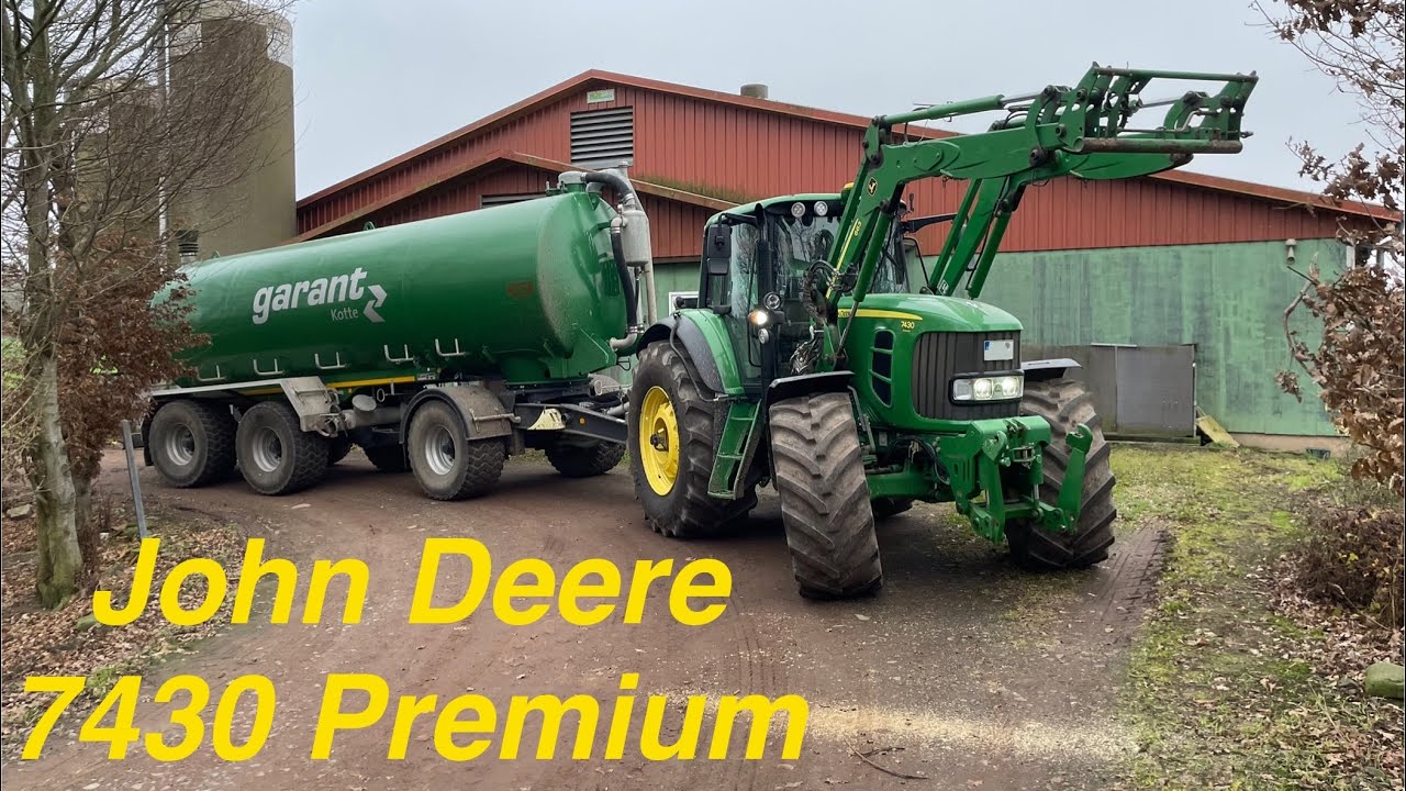 POV Let&acute;s drive John Deere 7430 with Kotte Garant slurry tanker 