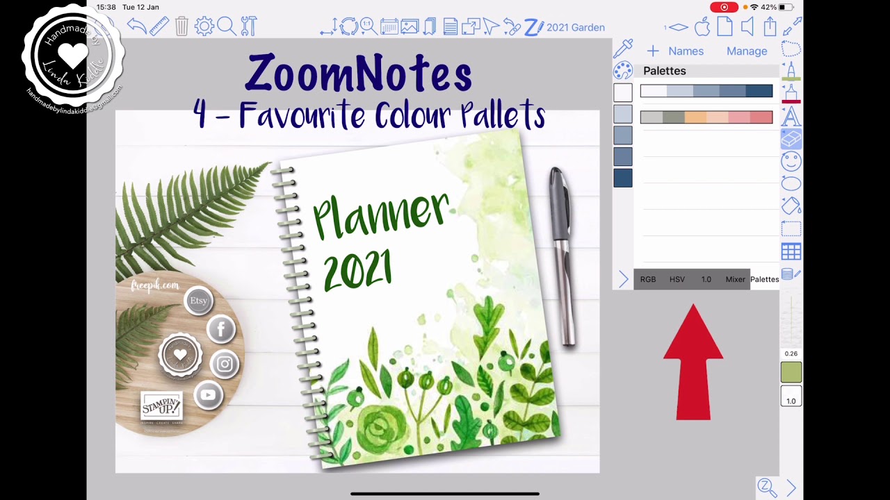 ZoomNotes - 4 Favourite Colour Pallets