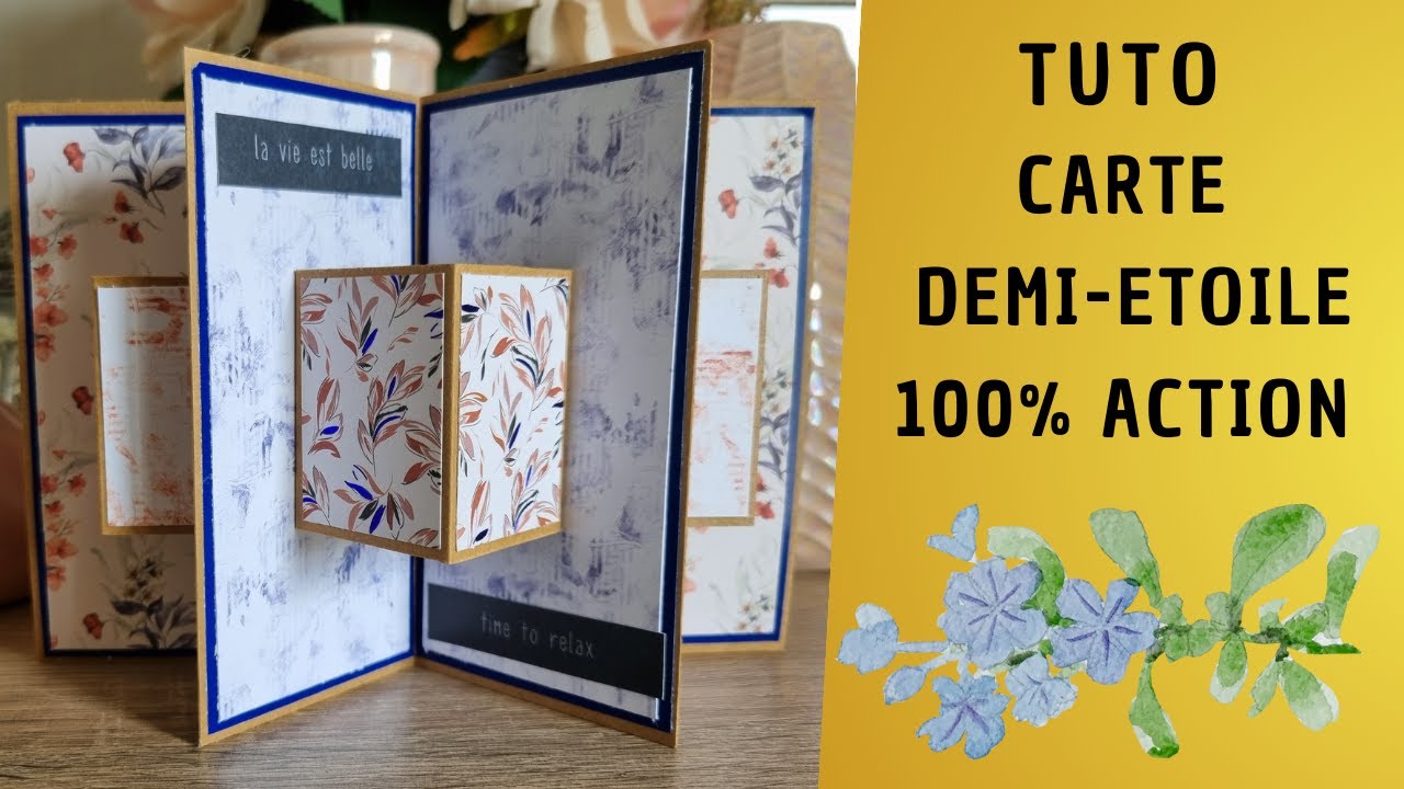 TUTO carte demi étoile, fait son petit effet 🙂😁