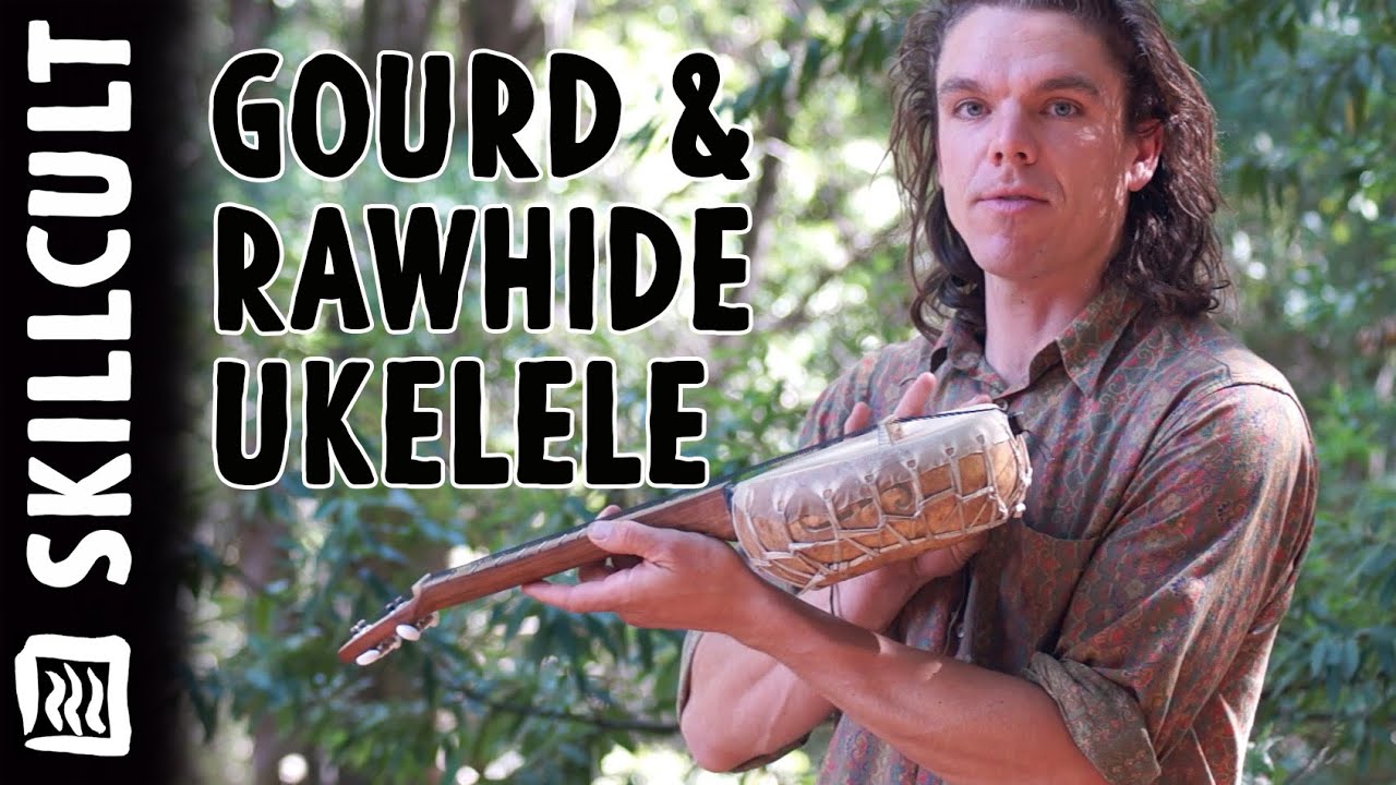 Ira's Handmade Gourd and Rawhide Ukelele!