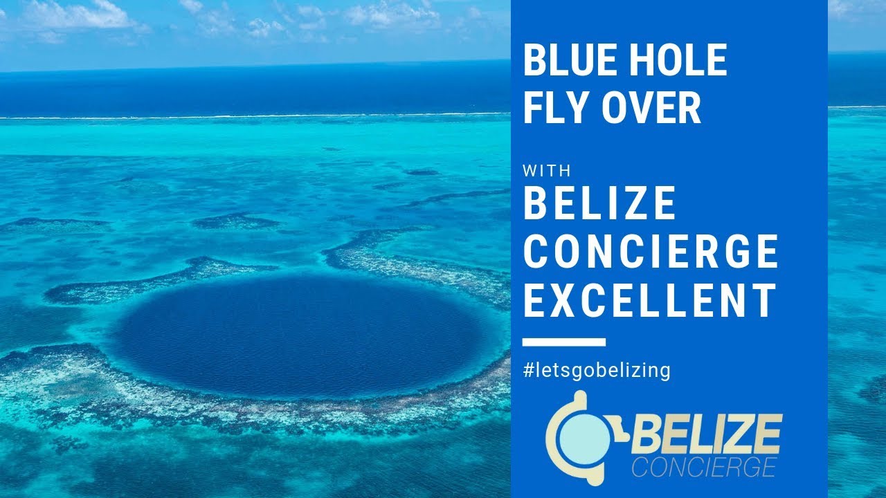 Flying Over the Great Blue Hole in Belize