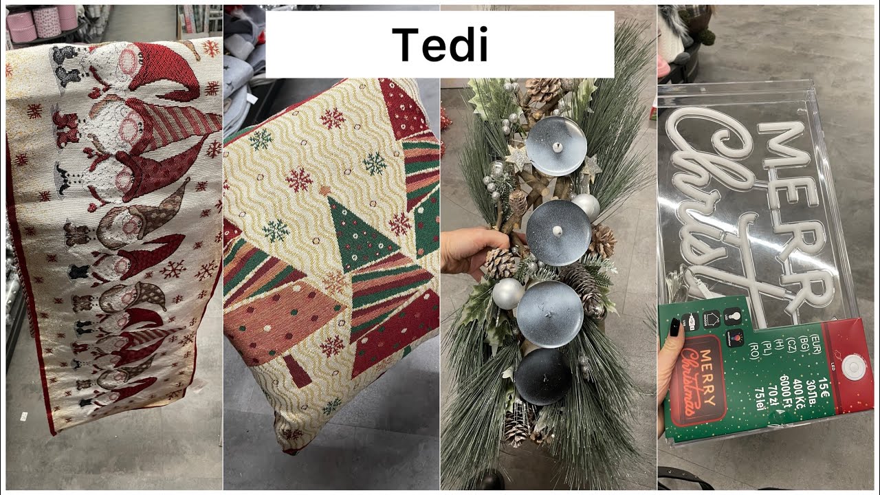 TEDI  PIEKNE BIEŻNIKI KOMINKI PODUSZKI HO HO HO 