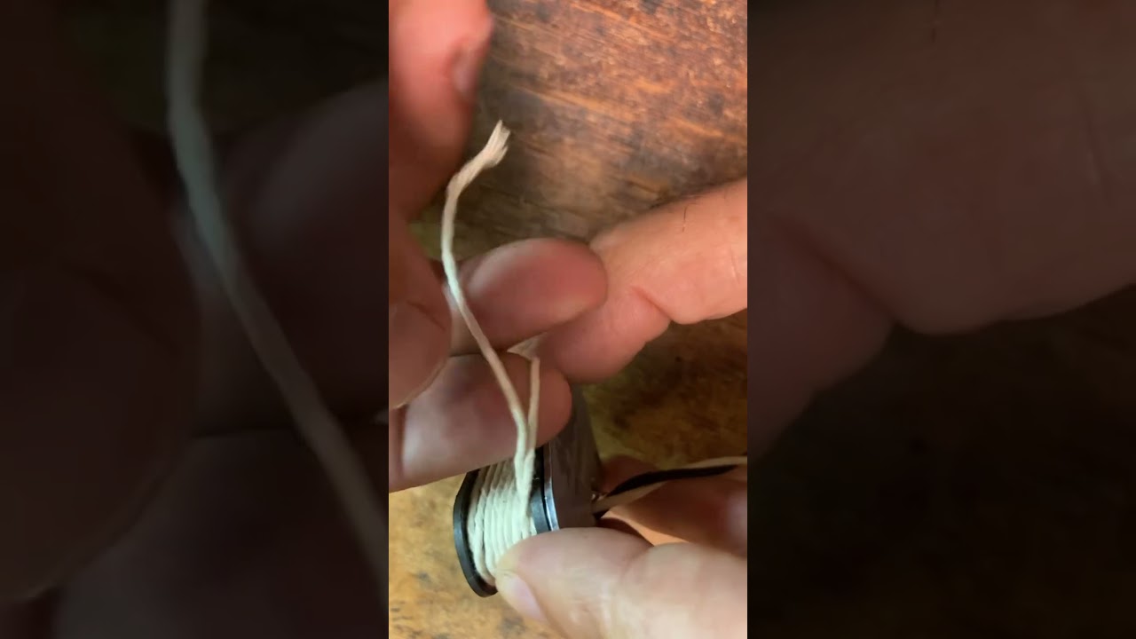 Thread wrapping a Tele bridge pickup the Arcane Inc. way