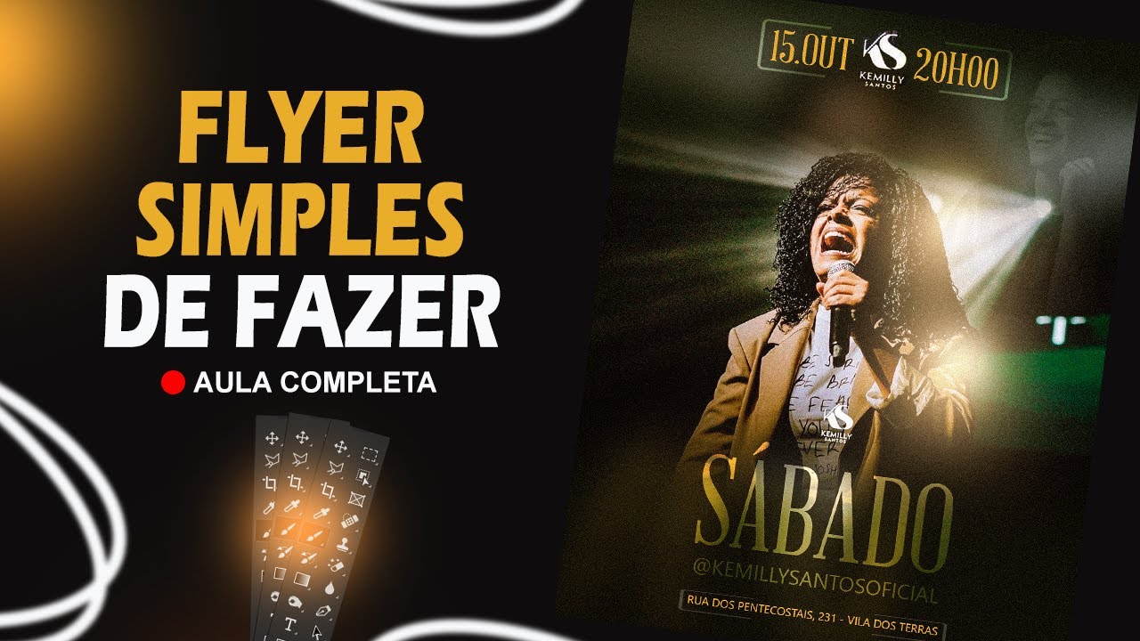 👉😲COMO FAZER UM FLYER DE SHOW NO PHOTOSHOP FÁCIL.
