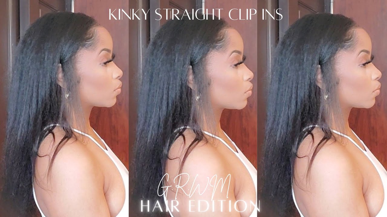 GRWM Hair Edition | Installing Kinky Straight Clip ins | SharronReneé