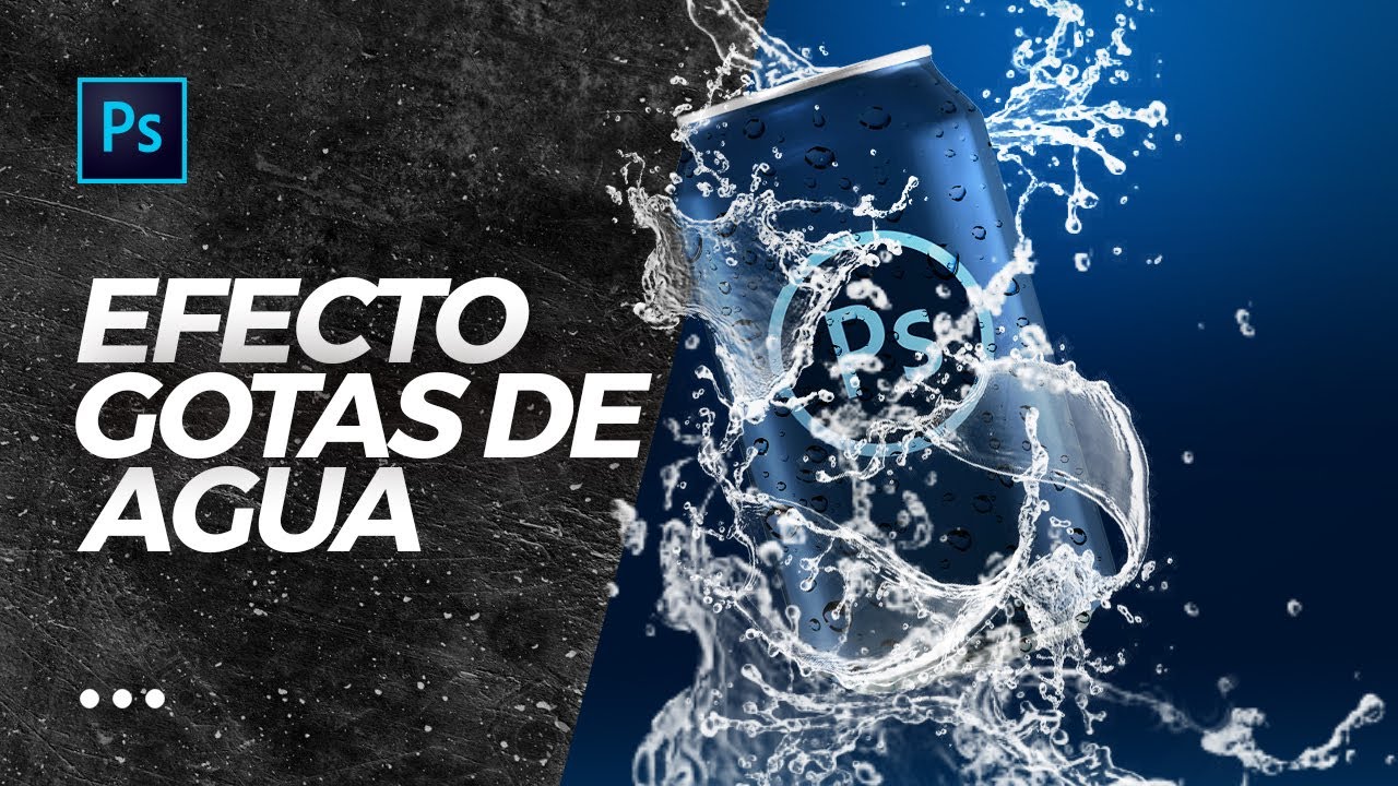 Efecto GOTAS de agua - water splash | Photoshop Tutorial