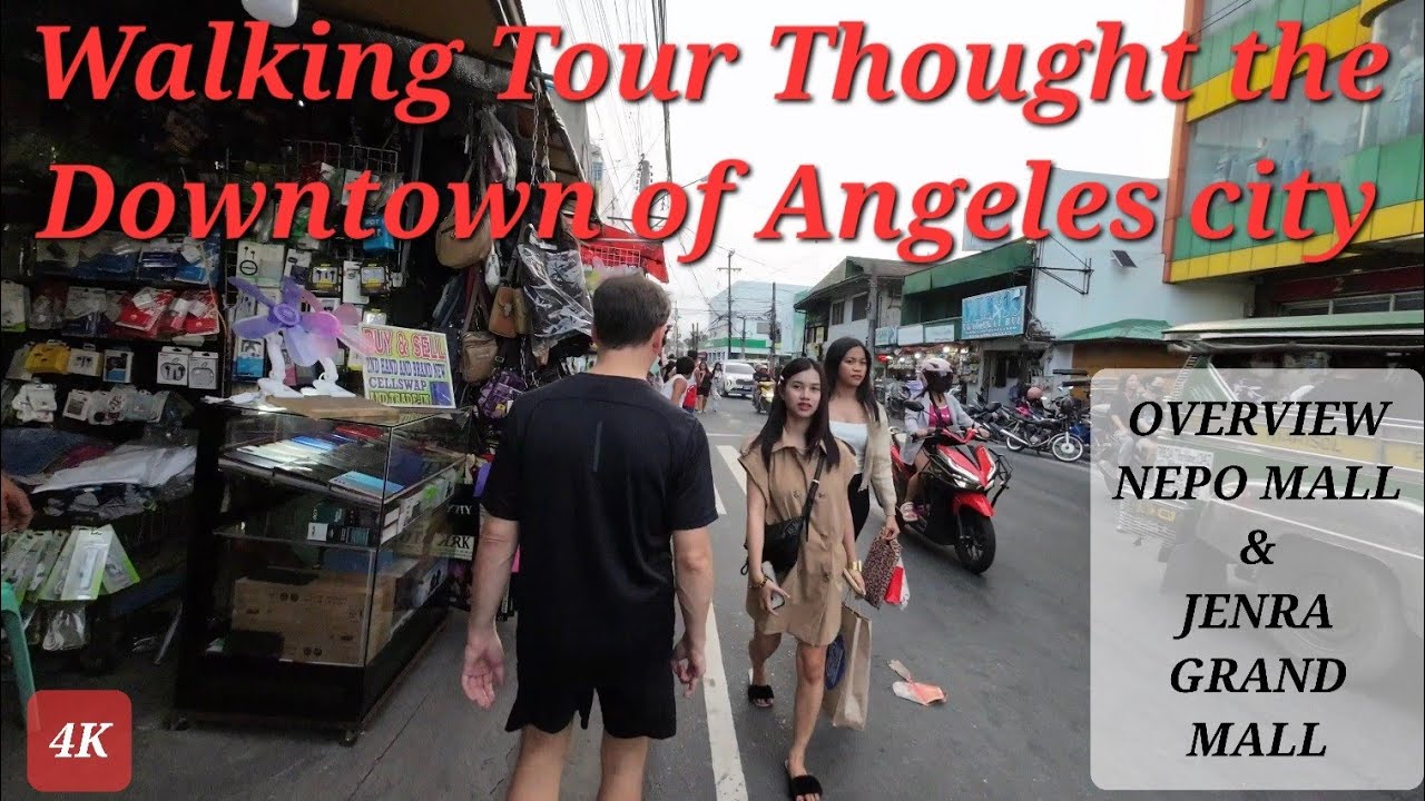 Walk Through the Downtown of Angeles city. Overview NEPO MALL &  JENRA GRAND MALL.