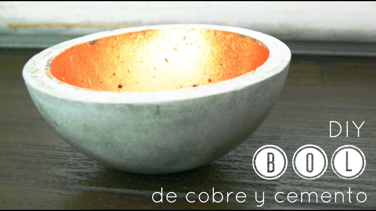 Cómo hacer un bol de cemento / How to make a concrete bowl