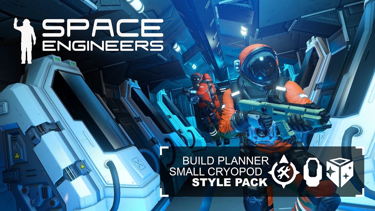 Space Engineers: Build Planner, Small Grid Cryo Pod and Style Pack