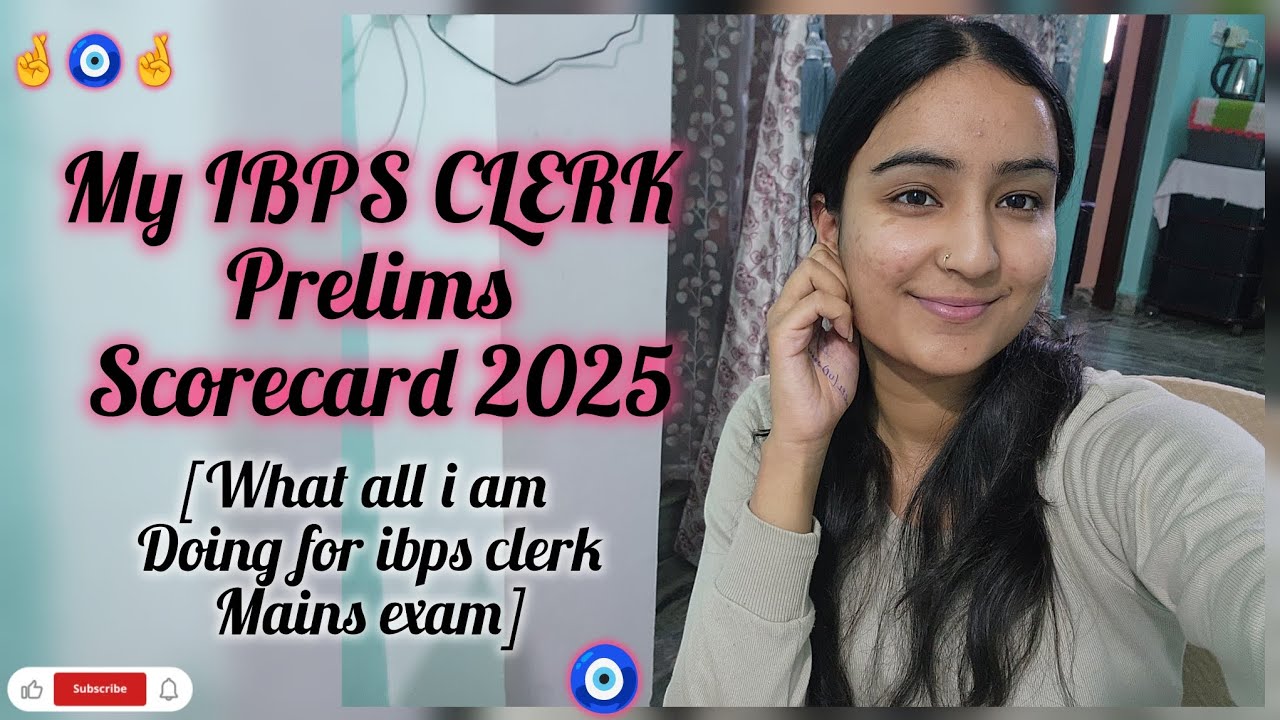My IBPS CLERK Prelims Scorecard 2025🧿📚#ibps #ibpsclerk #sbi #sbija #ibpspo